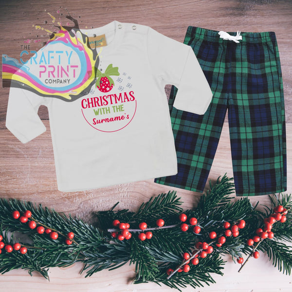 Christmas with the Personalised Tartan Pyjamas Toddler -