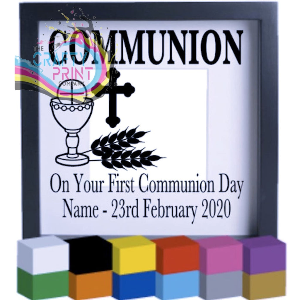 Communion Personalised Vinyl Decal Sticker - Decorative