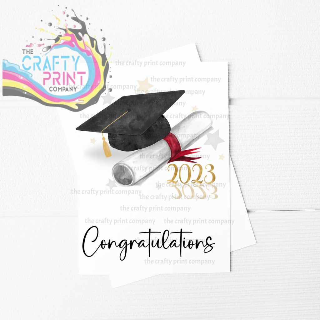 Congratulations 2023 Graduation A5 Greeting Card - & Note