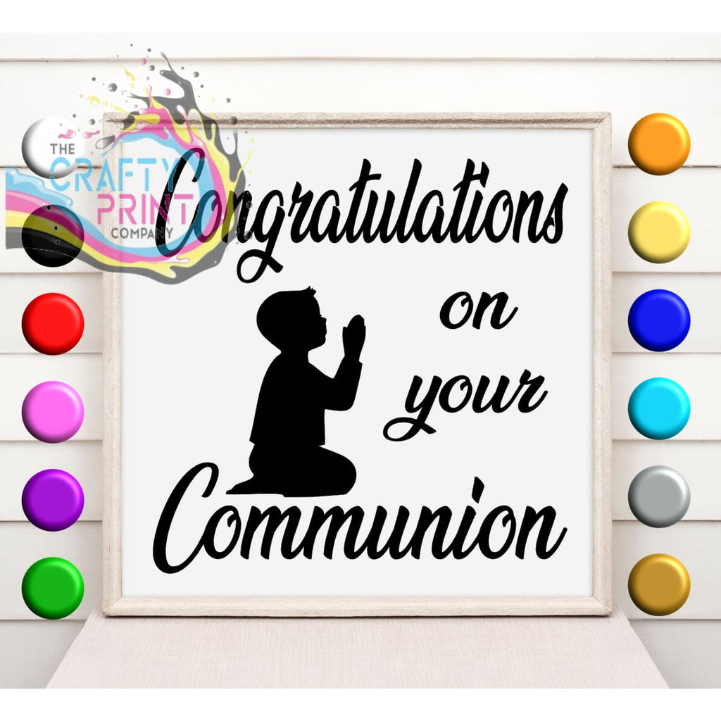 Congratulations on your Communion Vinyl Decal Sticker -