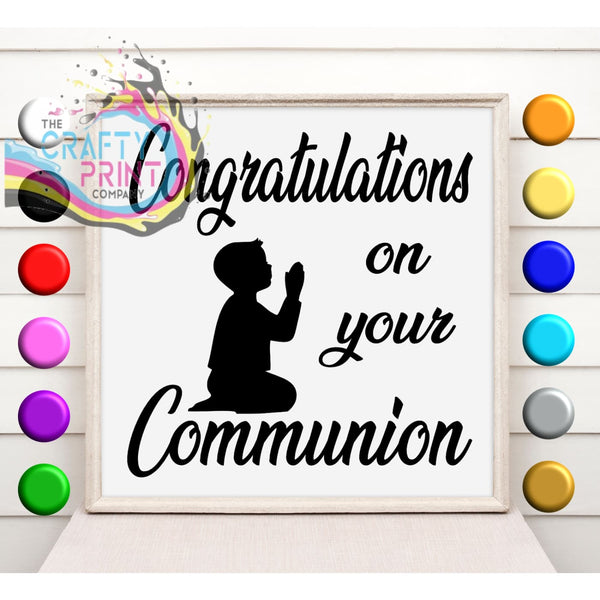 Congratulations on your Communion Vinyl Decal Sticker
