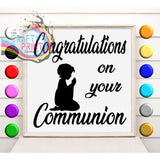 Congratulations on your Communion Vinyl Decal Sticker