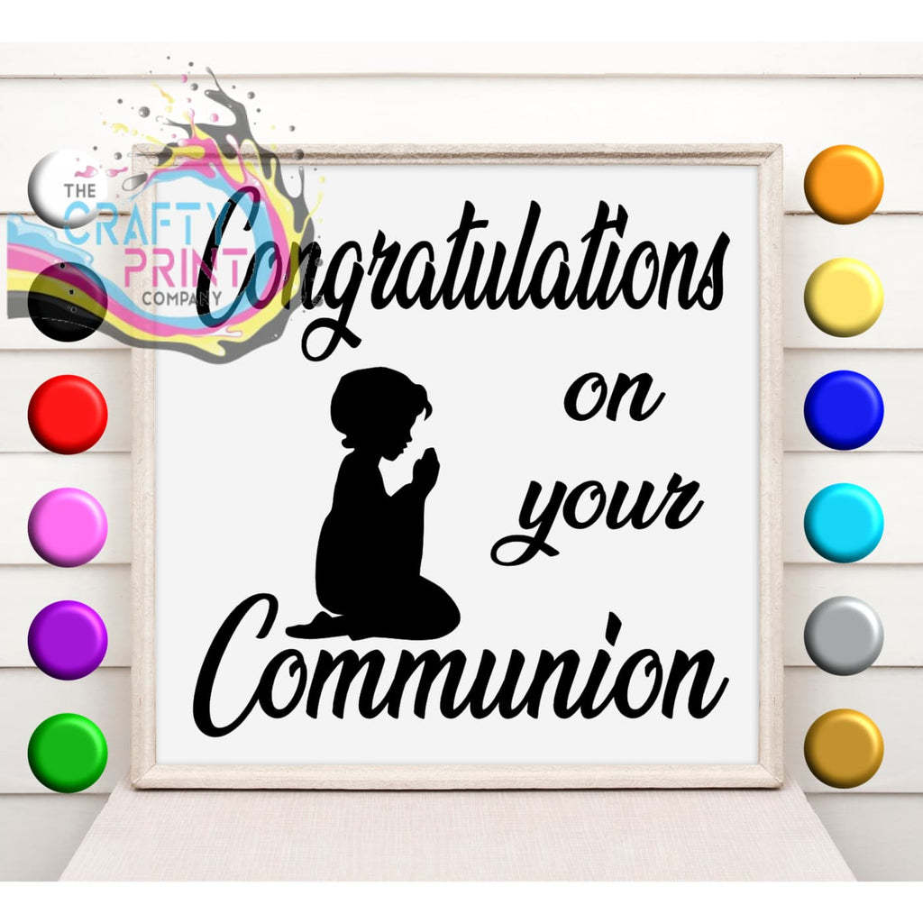 Congratulations on your Communion Vinyl Decal Sticker -