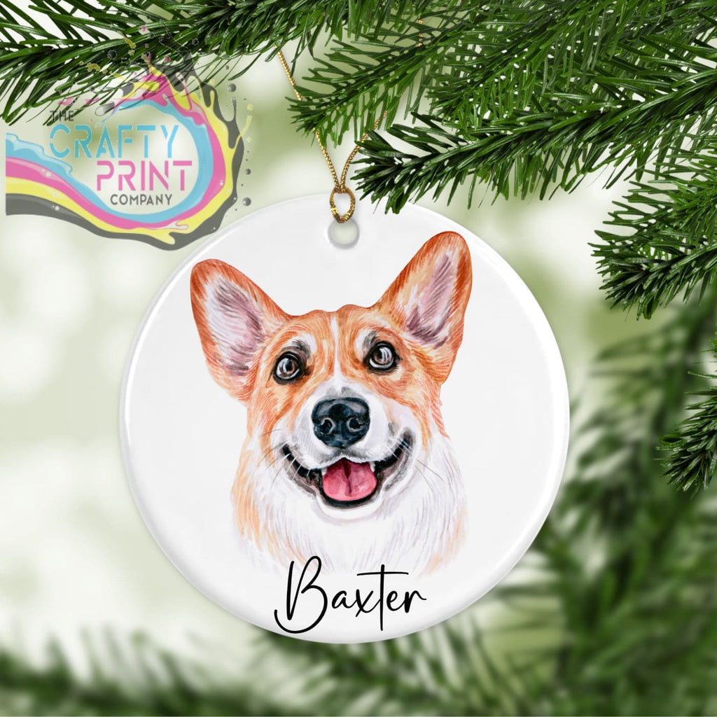 Corgi Dog Personalised Ceramic Ornament - Holiday Ornaments
