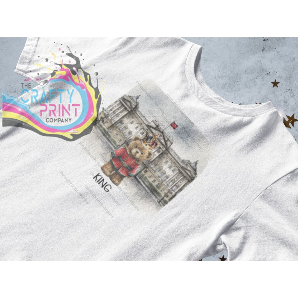 King Charles Coronation Bear T-shirt - White - Shirts & Tops