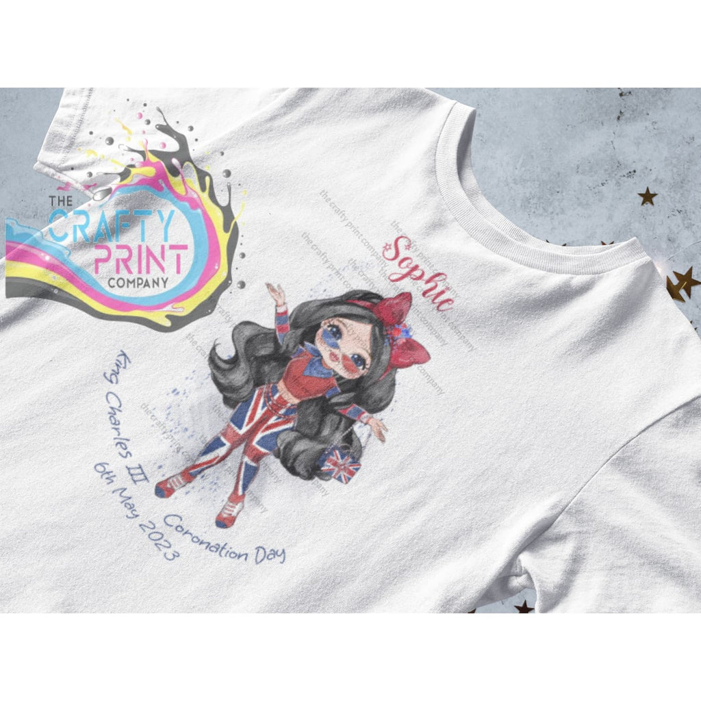 Coronation Ready Girl Design Personalised Children’s T-shirt