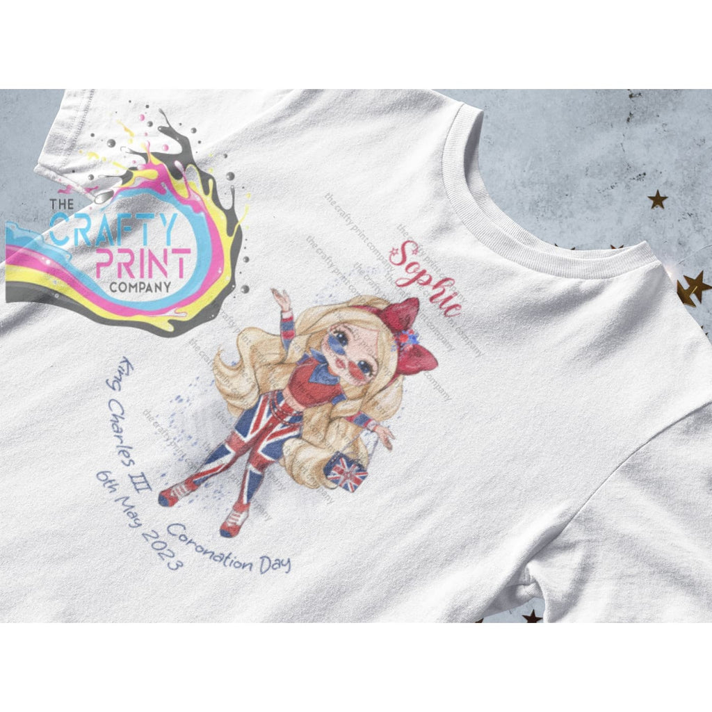 Coronation Ready Girl Design Personalised Children’s T-shirt