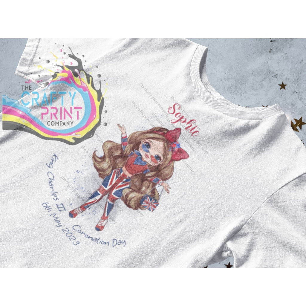 Coronation Ready Girl Design Personalised Children’s T-shirt