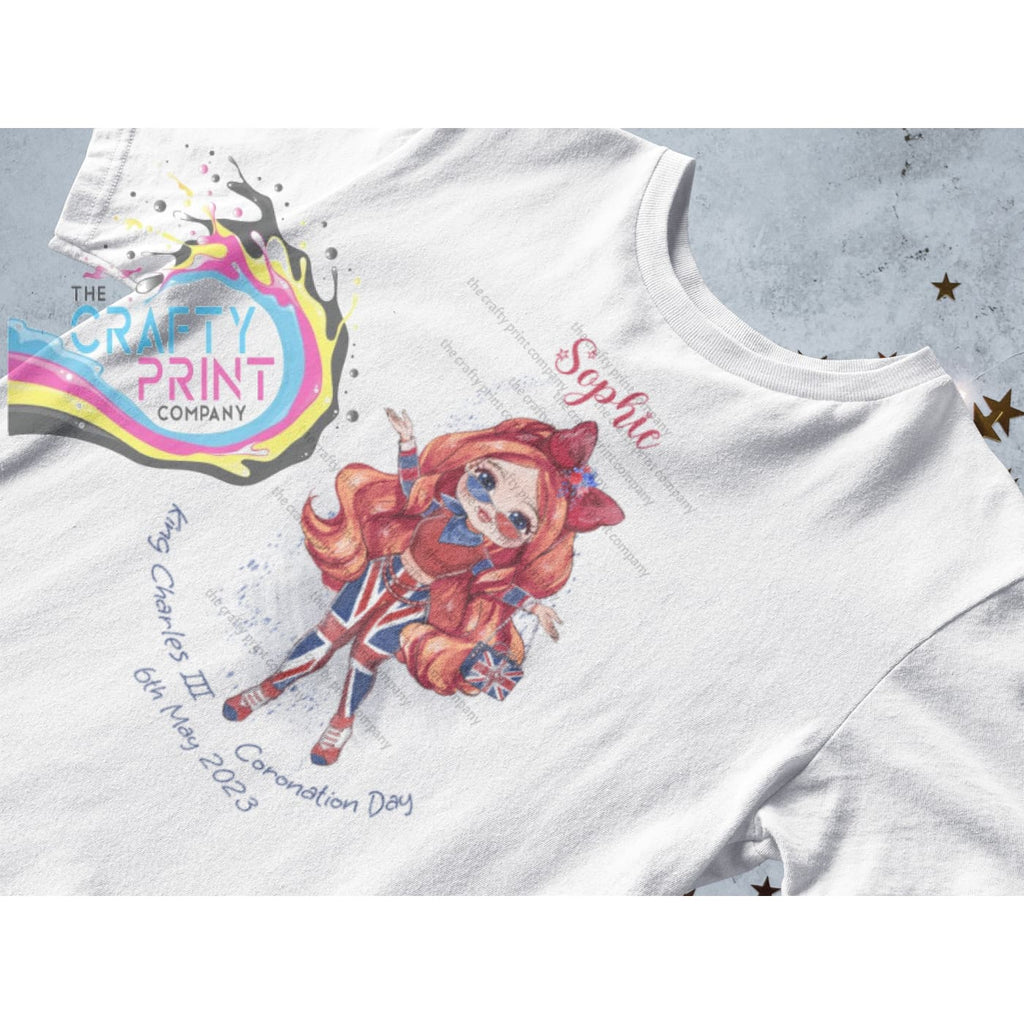 Coronation Ready Girl Design Personalised Children’s T-shirt