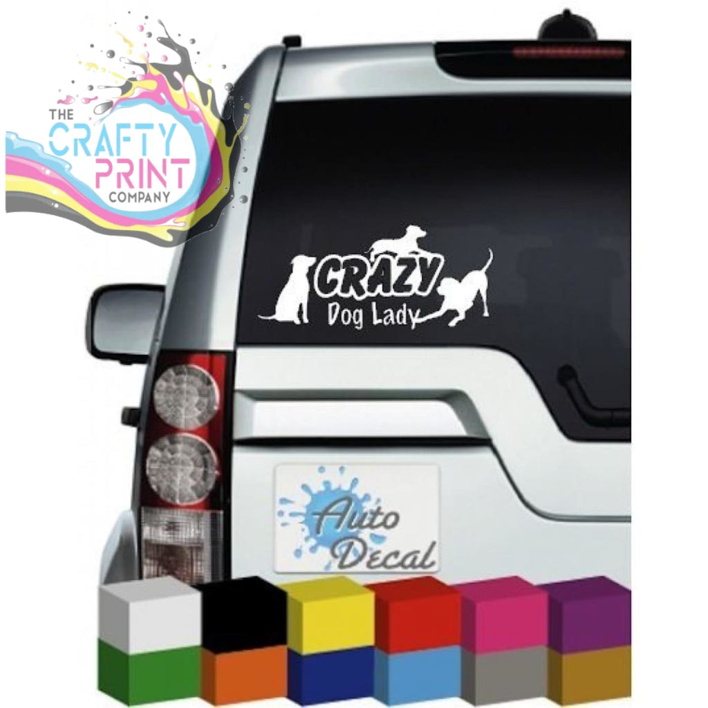 Crazy Dog Lady Car Sticker - Bumper Stickers