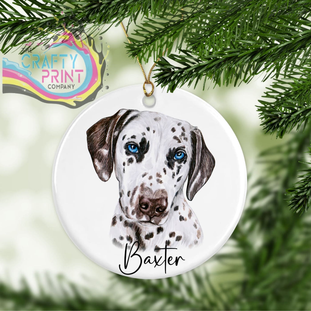 Dalmation Dog Personalised Ceramic Ornament - Holiday