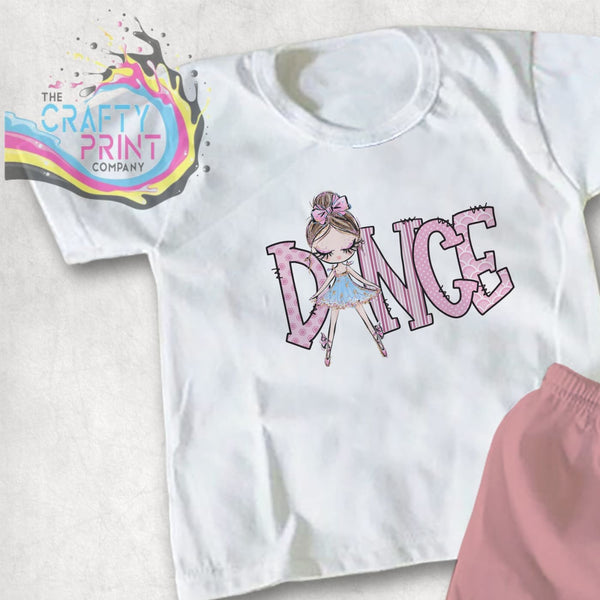 Dance Ballet Girl Design Children’s T-shirt - Brown Hair