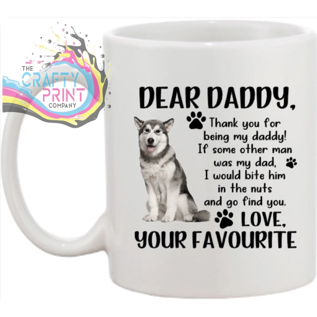 Dear Daddy Dog (personalised with breed) Mug - Mugs