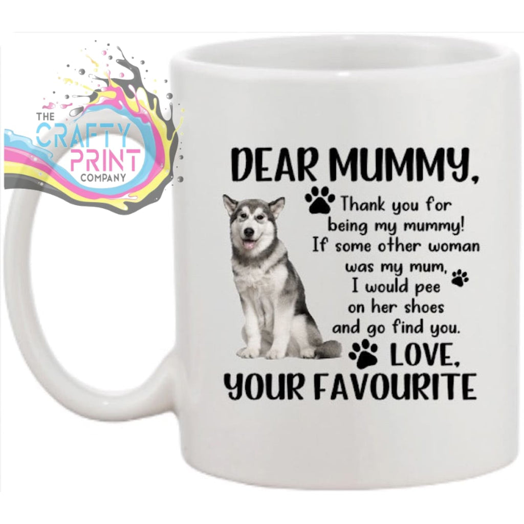 Dear Mummy Dog (personalised with breed) Mug - Mugs