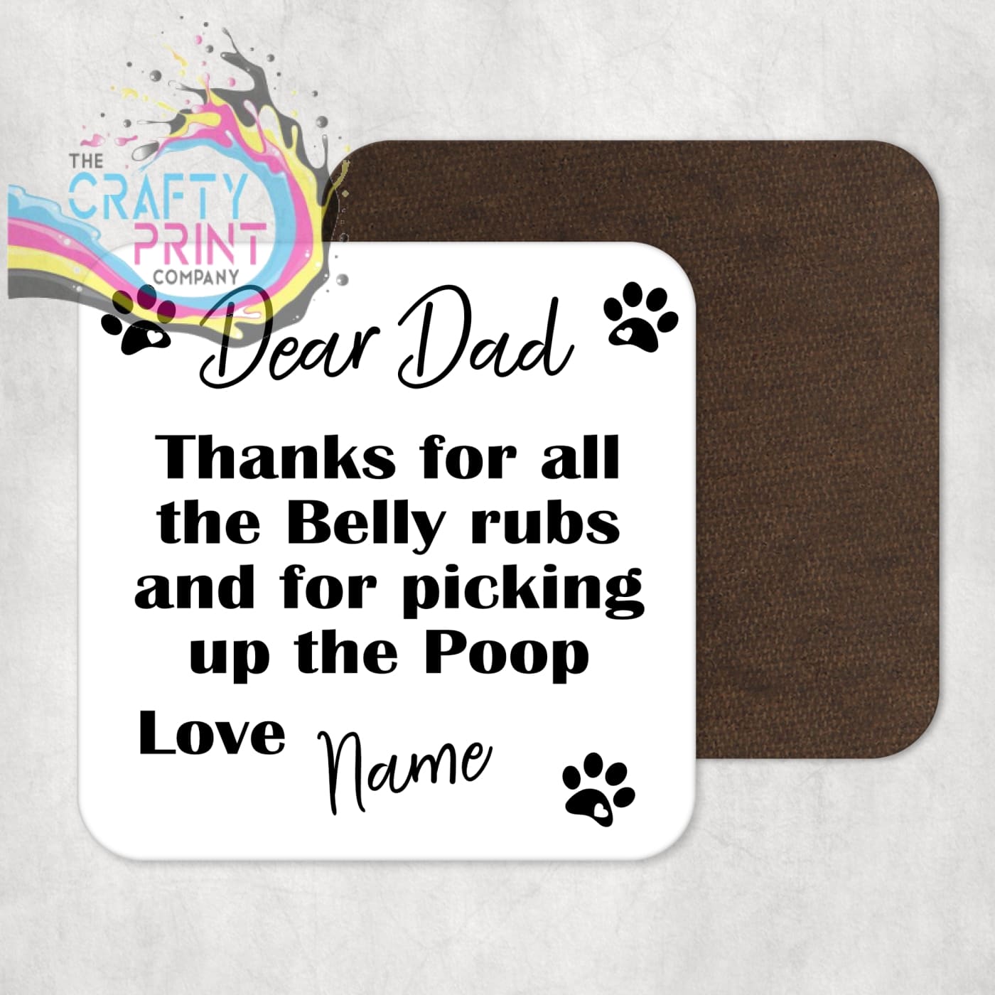 Dear Personalised From the Dog Thanks for belly rubs