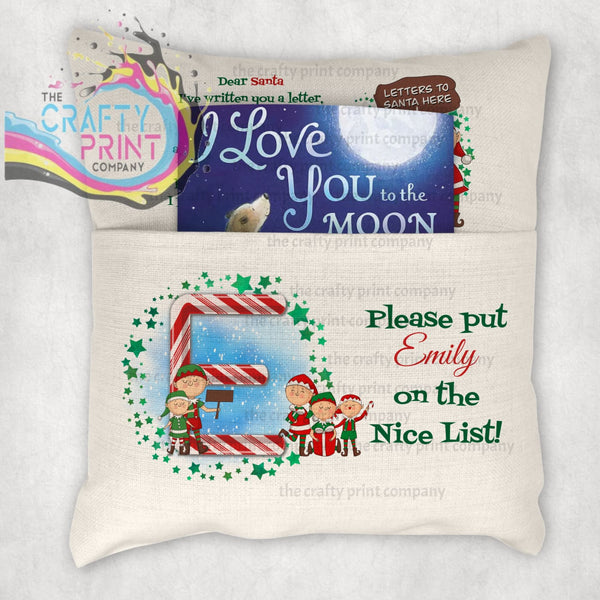 Dear Santa I’ve written you a letter Pocket Book Cushion