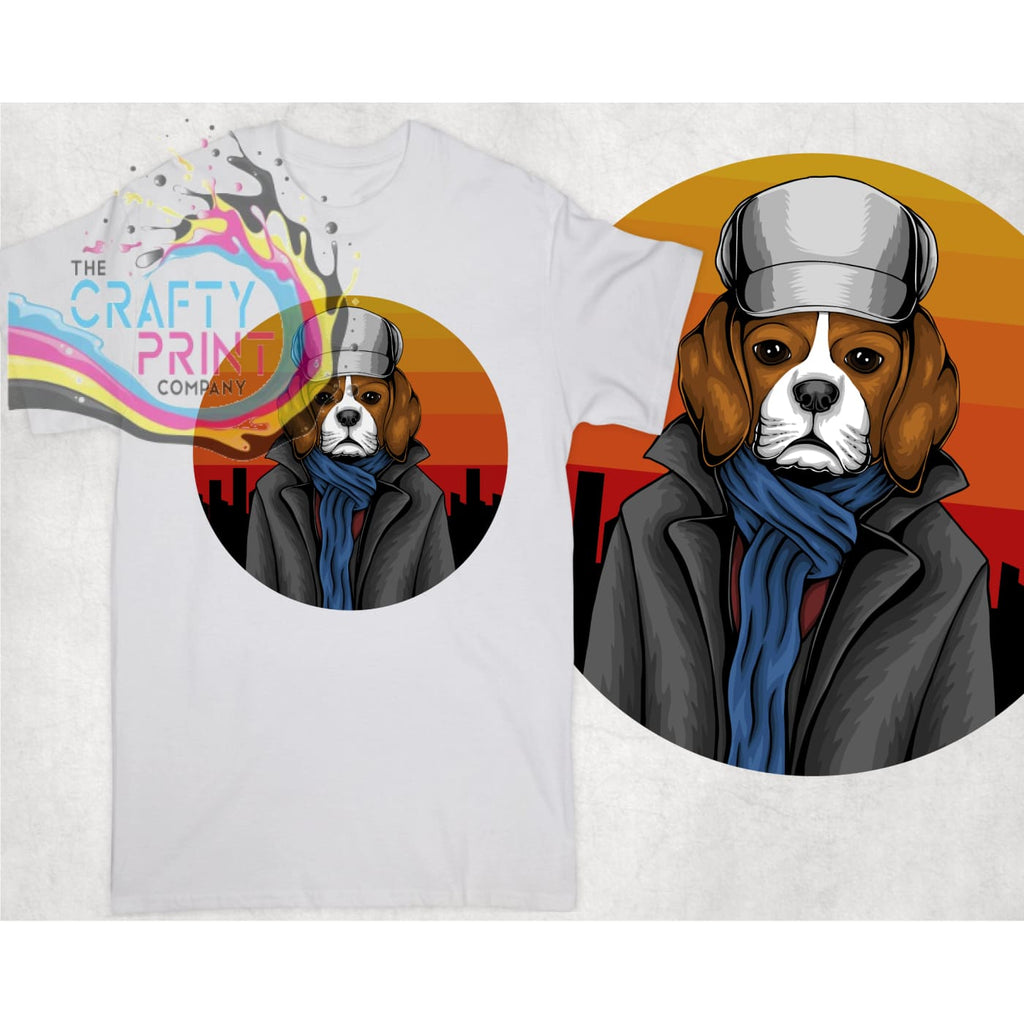 Detective Beagle T-shirt - White - Shirts & Tops