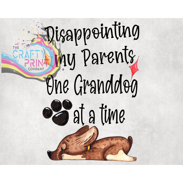 Disappointing my parents one Granddog at a time T-shirt -