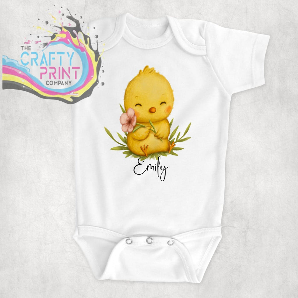 Easter Chick Personalised Bodysuit - Baby One-Pieces
