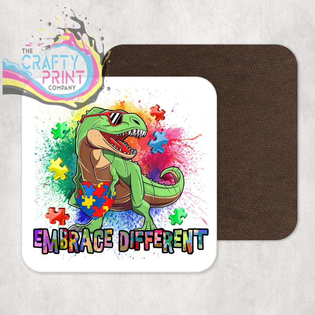 Embrace Different Autism Dinosaur Coaster - Coasters