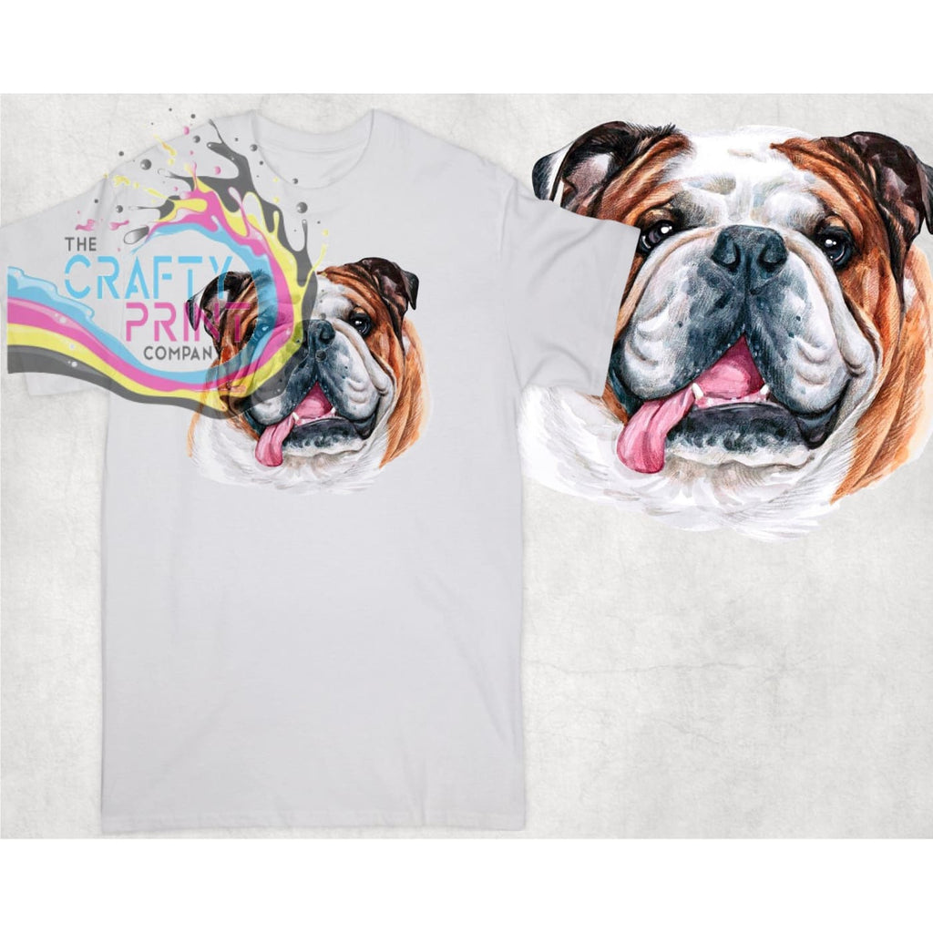 English Bulldog T-shirt - White - Shirts & Tops