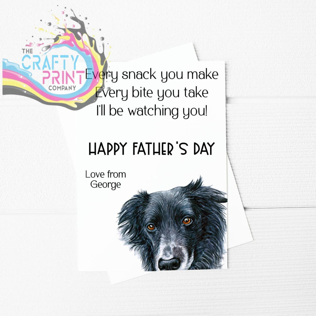 Every snack you make Border Collie A5 Card & Envelope -