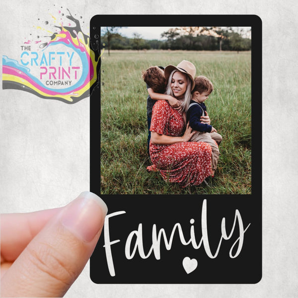 Family Photo Personalised Card for Purse or Wallet - Plastic