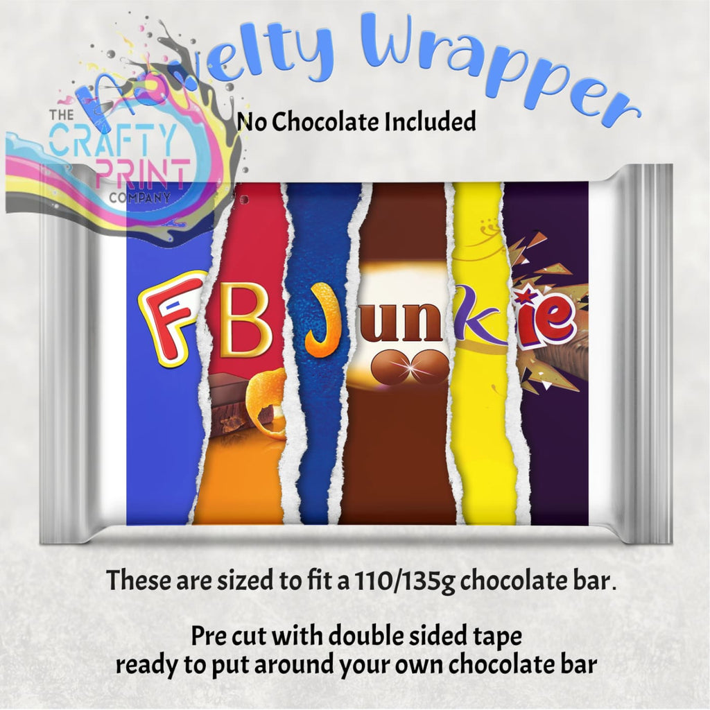 FB Junkie Chocolate Bar Wrapper - Wrapping Paper