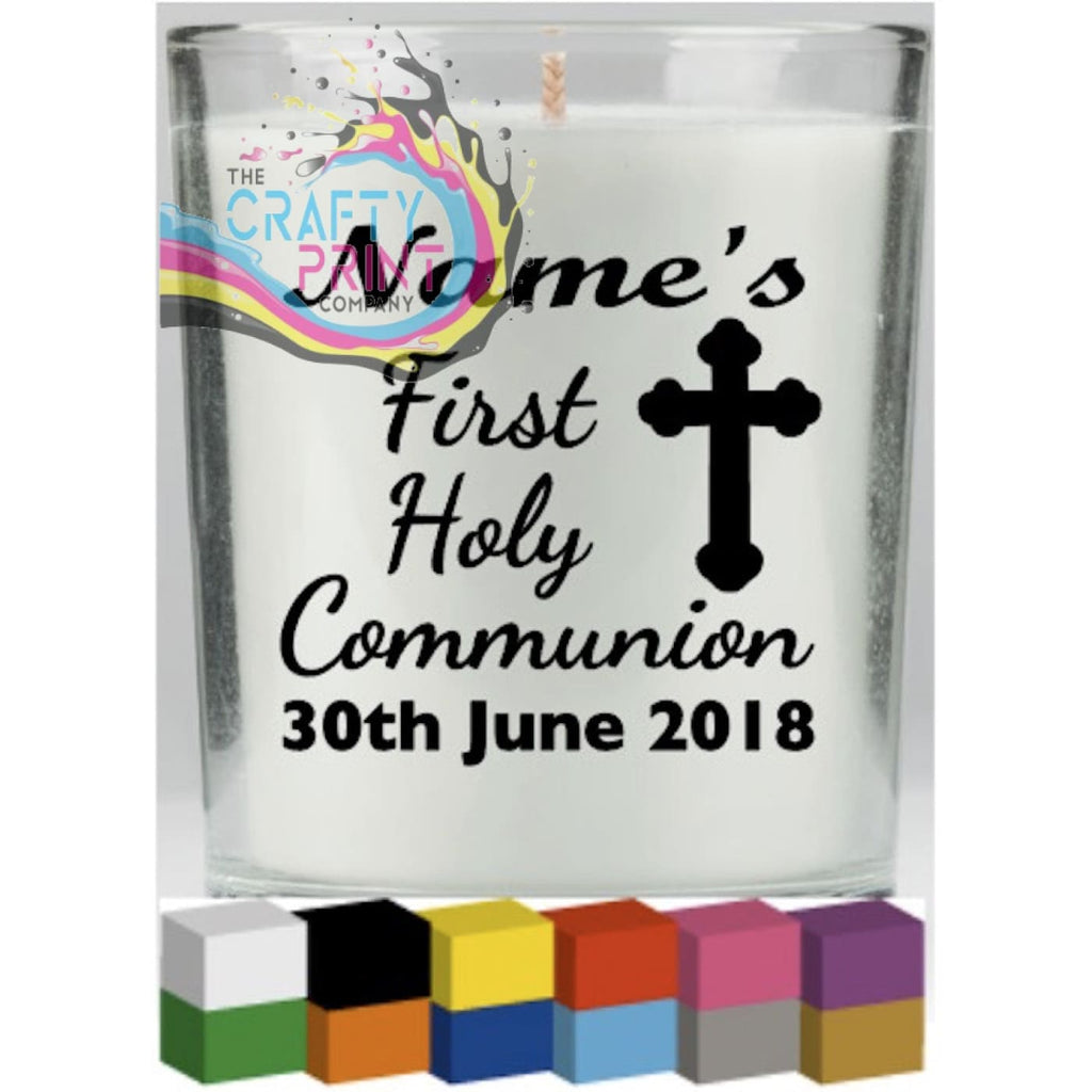 First Holy Communion Candle Decal Vinyl Sticker