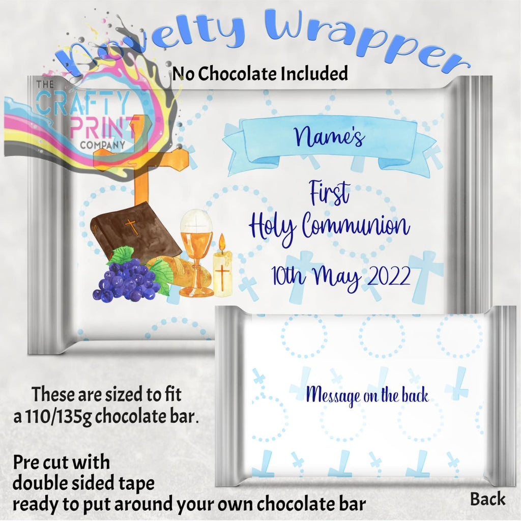 First Holy Communion Personalised Chocolate Bar Wrapper -