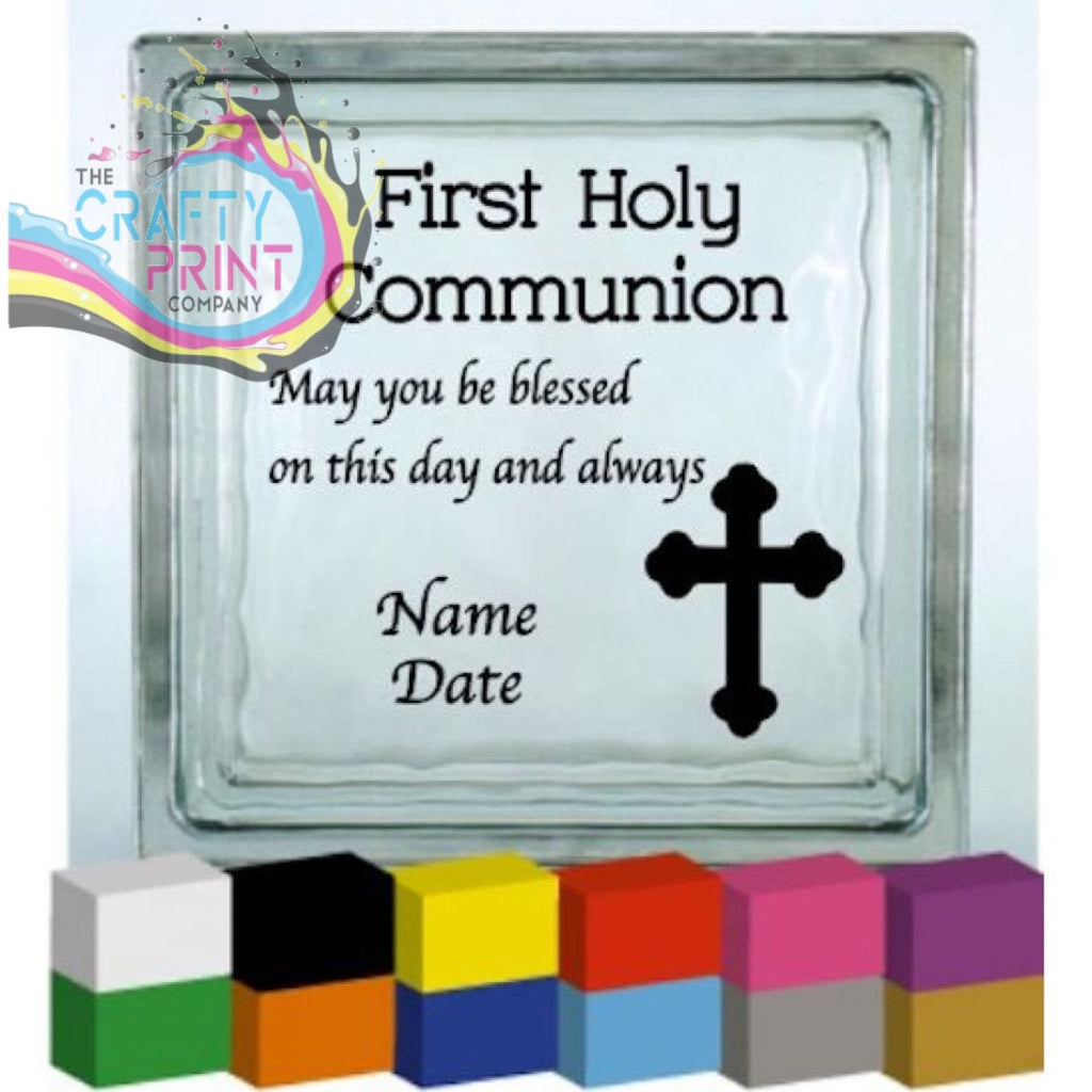 First Holy Communion Personalised Vinyl Decal Sticker -