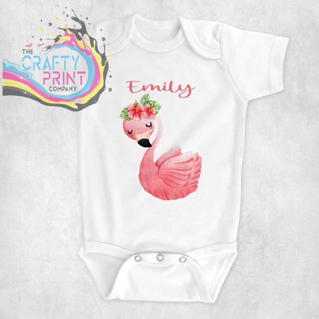 Flamingo Personalised Bodysuit - Baby One-Pieces