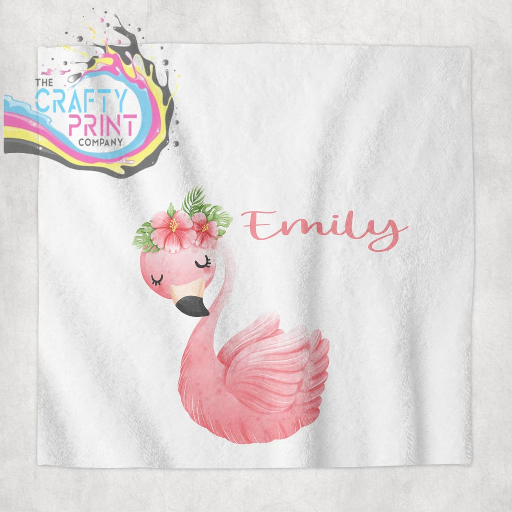 Flamingo Personalised Face Cloth - Bath Towels & Washcloths