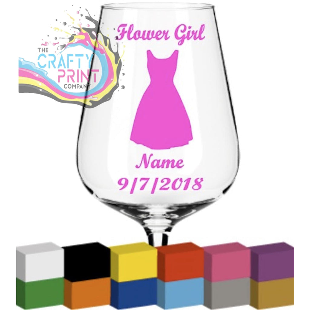 Flower Girl Personalised V2 Glass / Mug / Cup Decal -
