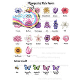 Flower Personalised Bookmark - Bookmarks