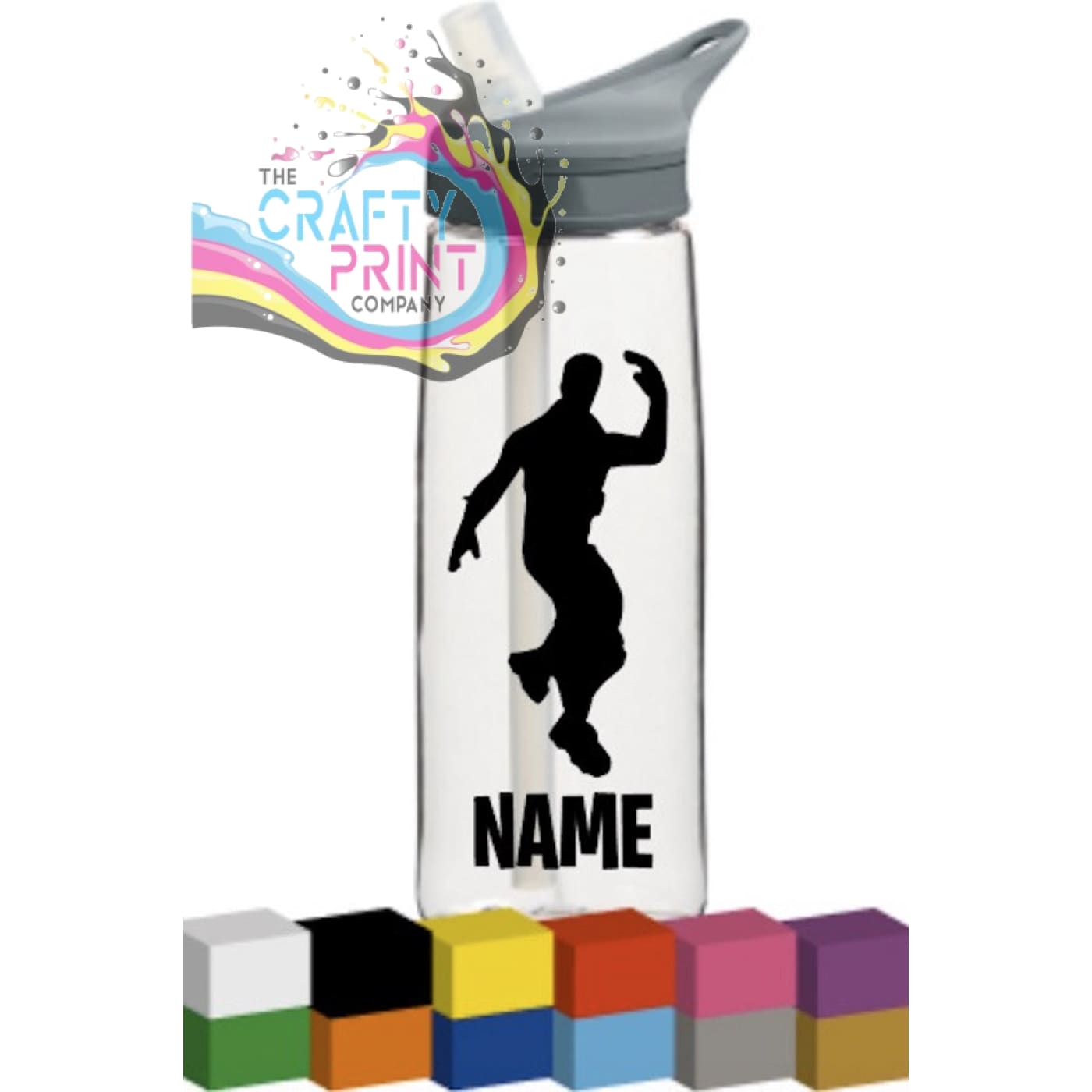 Fortnite Bottle Vinyl Decal - Black / Electro Shuffle