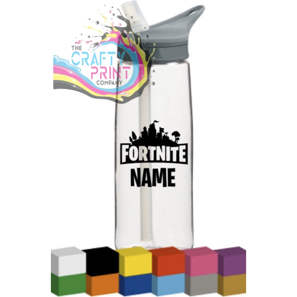 Fortnite Bottle Vinyl Decal - Black / Logo - Decorative