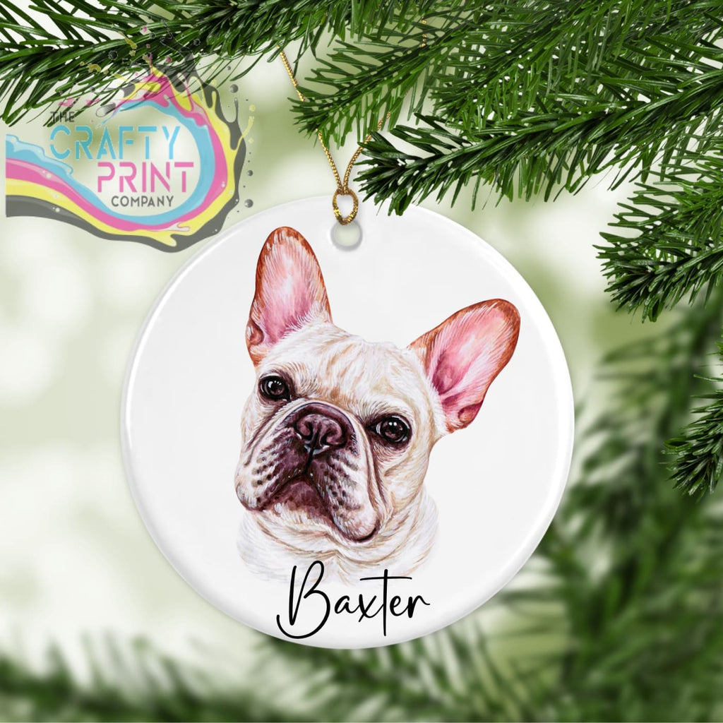 French Bulldog Personalised Ceramic Ornament - Holiday