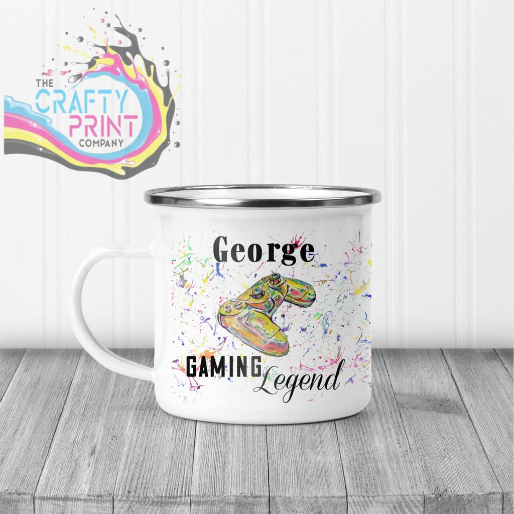 Gaming Legend Playstation Personalised Mug - Enamel - Mugs