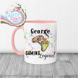 Gaming Legend Xbox Personalised Mug - Pink Handle & Inner