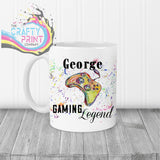 Gaming Legend Xbox Personalised Mug - White Handle & Inner
