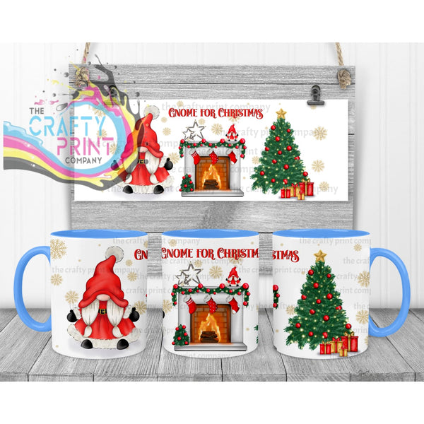 Gnome For Christmas Mug - Blue Handle & Inner - Mugs