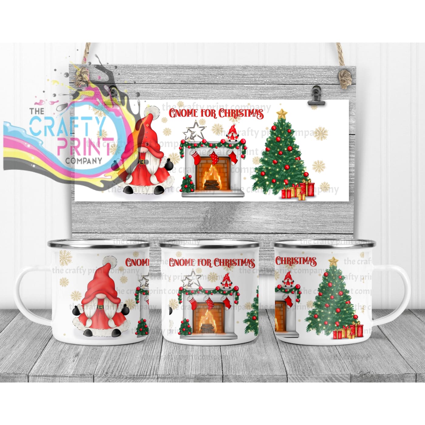 Gnome For Christmas Mug - Enamel - Mugs