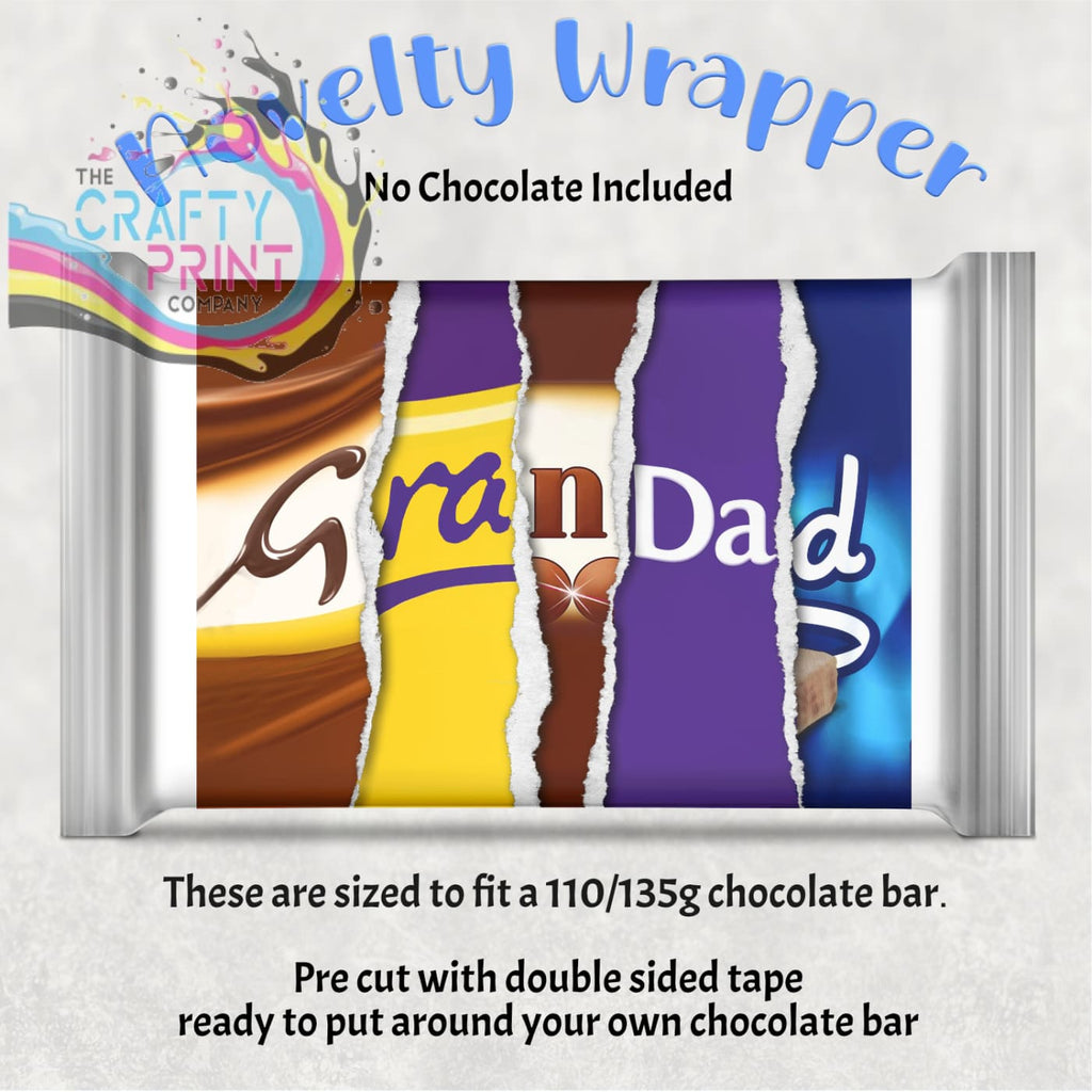 Grandad Chocolate Bar Wrapper - Wrapping Paper