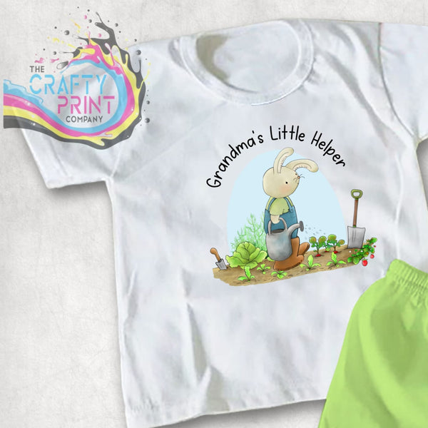 Grandad Grandma’s Little Helper T-shirt - White / Grandma