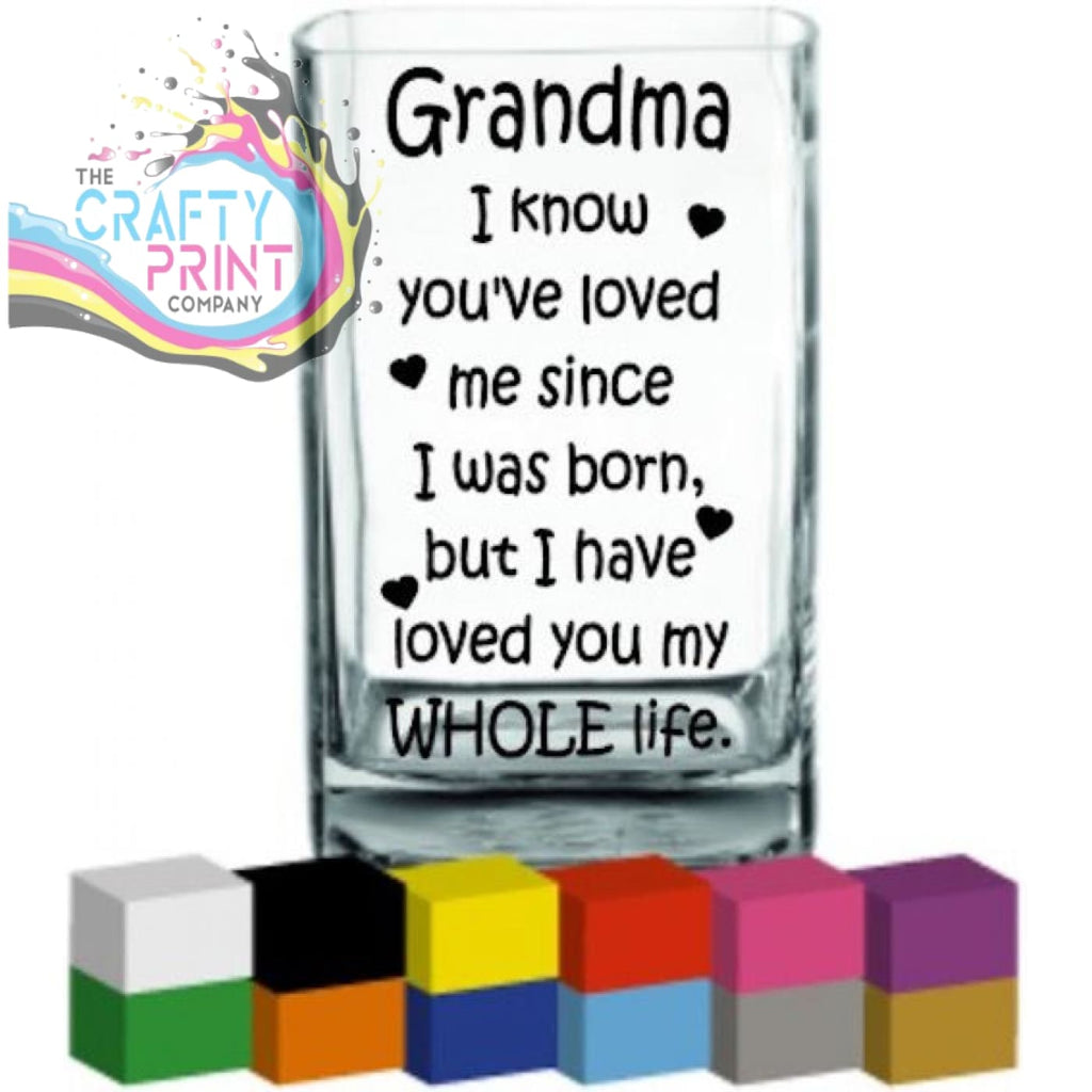 Grandma Vase Decal Sticker - Decorative Stickers