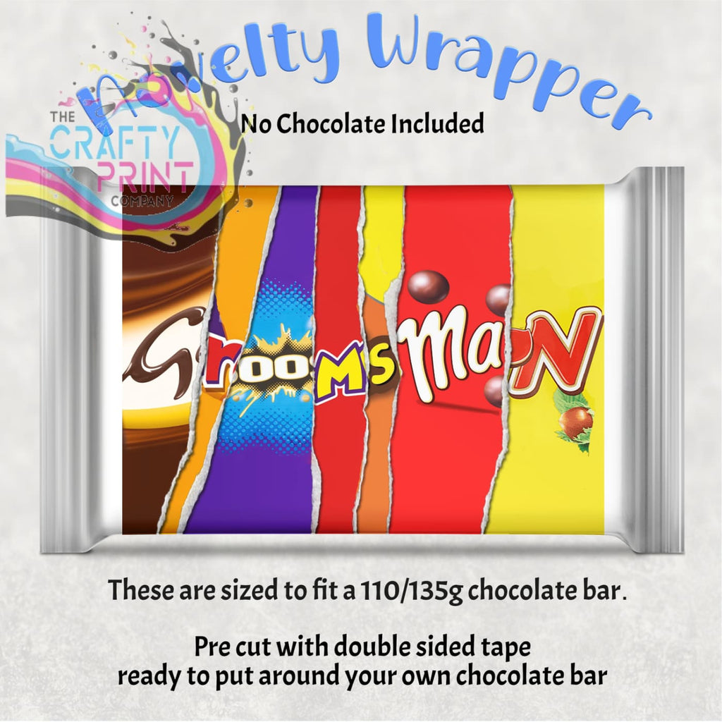 Groomsman Chocolate Bar Wrapper - Wrapping Paper