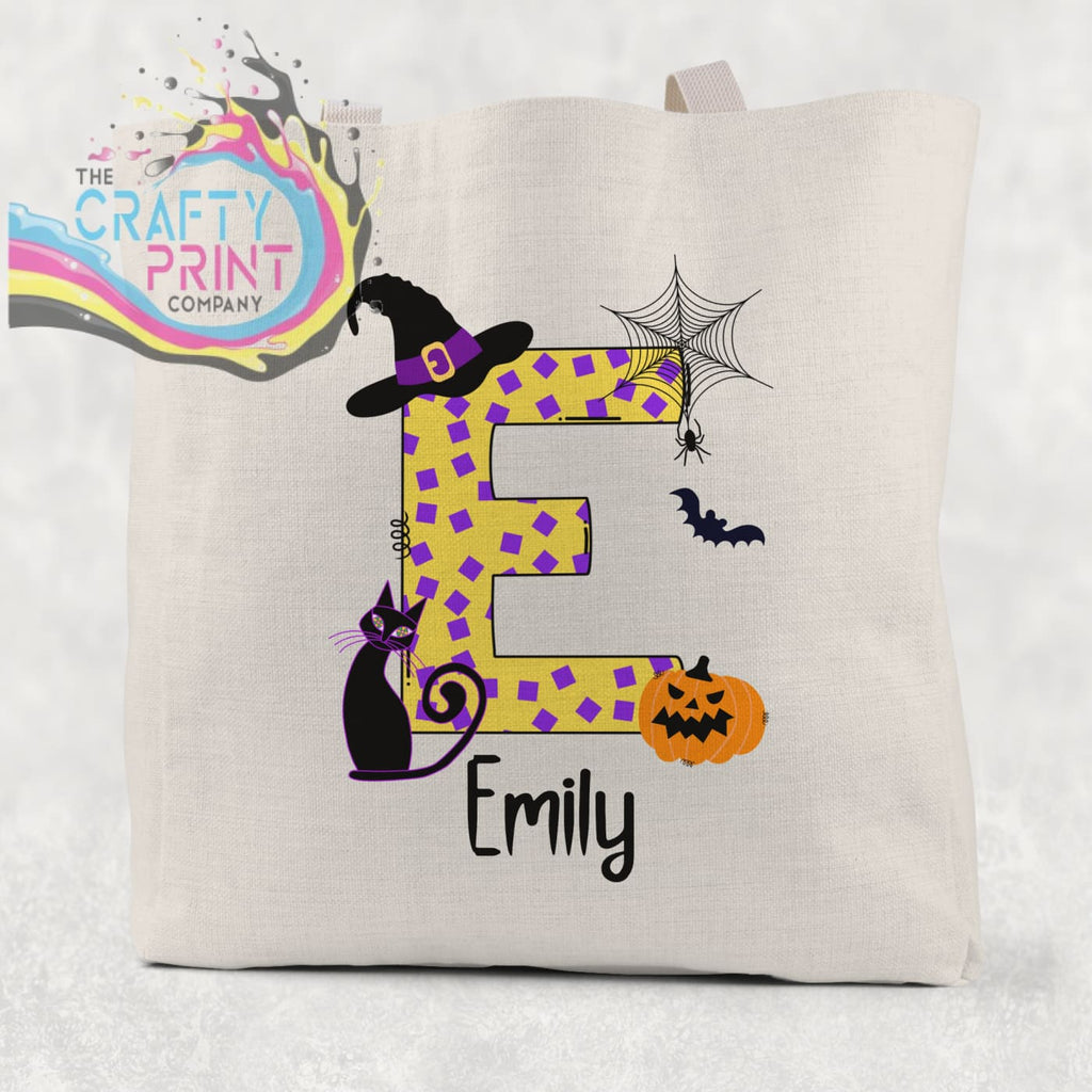 Halloween Initial Cat Tote / Goodie Bag - Gift Bags