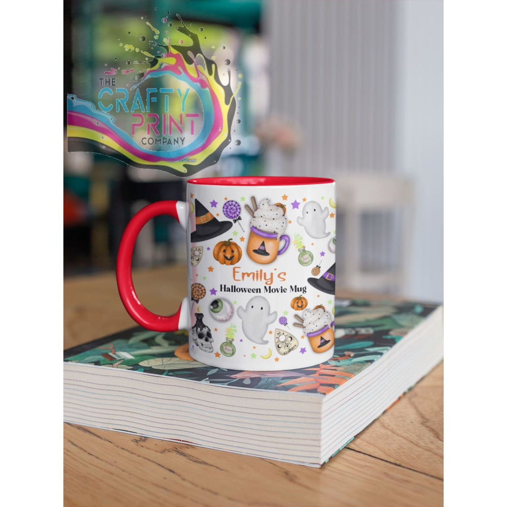 Halloween Movie Personalised Mug - Red Handle & Inner - Mugs