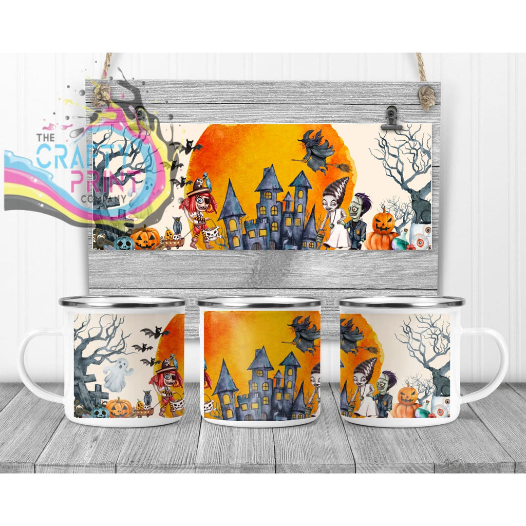 Halloween Scene V2 Mug - Enamel - Mugs